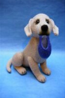 knitted toy of Labrador dog