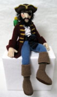 knitted toy of a pirate