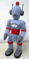 knitted toy of a robot man