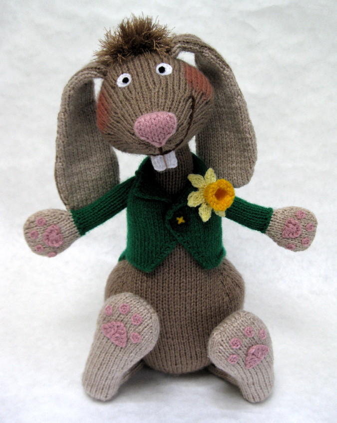 knitted toy of a cartoon hare