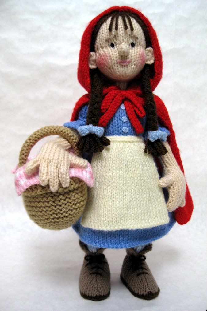 knitted toy of Little Red Riding Hood