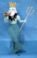 knitted toy of Triton Greek god of the sea