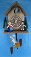 knitted toy of a cuckoo clock