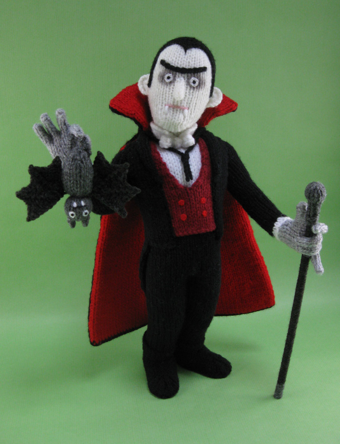 Count Dracula knitted toy