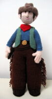 Cowboy knitted toy