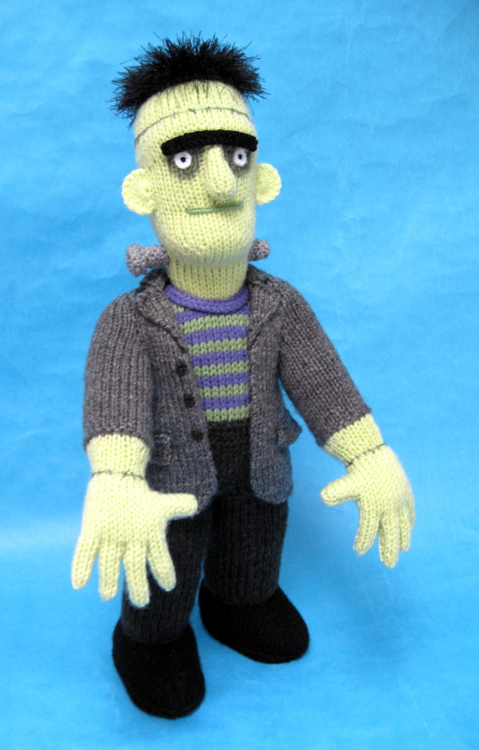 knitted toy of Frankenstein's monster